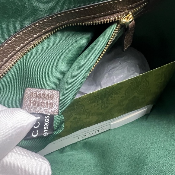 Gucci Brown and Green Tote Bag Like New - Picture 7 of 7